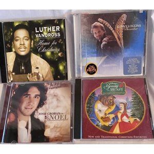Christmas Music CD Lot Of Four Luther Vandross Josh Groban Beauty And The Beast